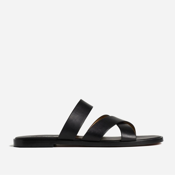 MADEWELL The Mena Black Leather Slide Sandals 8.5 - Picture 4 of 14
